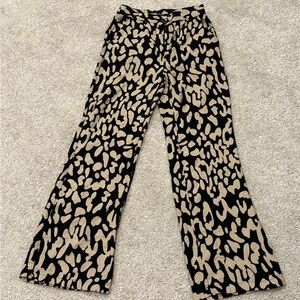 Sincerely Jules Black and Tan Wide Leg Pants